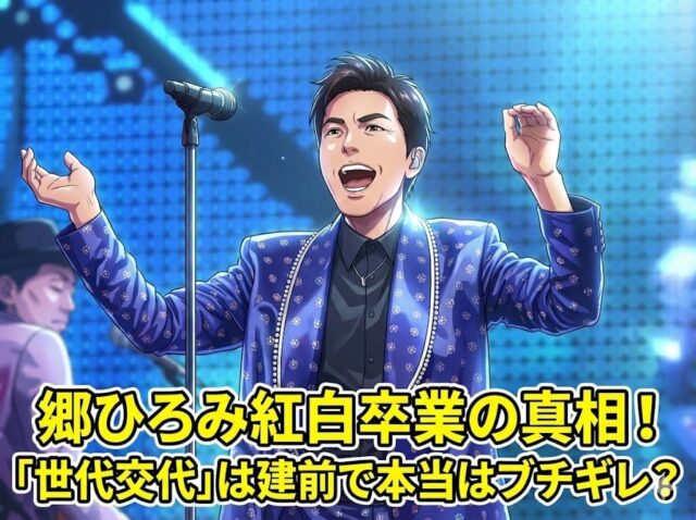 郷ひろみ紅白卒業の真相！「世代交代」は建前で本当はブチギレ？を解説するアイキャッチ画像